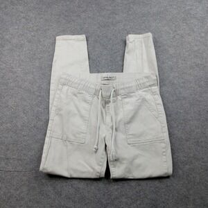 Satin Doll Jeans Womens 6 White Light Wash Skinny Stretch Denim Pants Drawstring